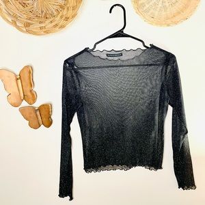 Brandy Melville Sheer Mesh crop top